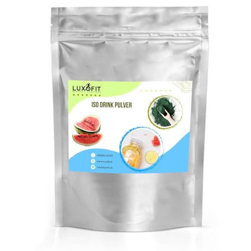 Luxofit Melonen Getränk isotonisch | Iso Drink Pulver, Elektrolytgetränk, L-Carnitin, Sportgetränk, schnelle und einfache Zubereitung, Fruchtiger Geschmack (1 Kg) von luxofit