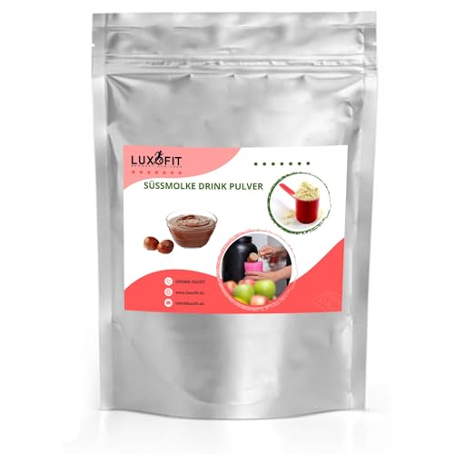 Luxofit Nougat Süßmolke Drink Pulver mit Whey Protein, für Sportler, Erfrischungsgetränk, Ernährungsergänzung, Badezusatz, schnelle und einfache Zubereitung (10 Kg) von luxofit