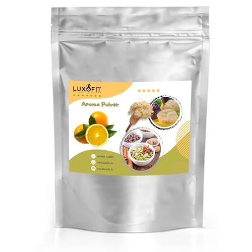 Luxofit Orange Aroma Pulver, Aromatisierung von Getränken und Lebensmittel, Vegan und Vegetarisch, Allergenfreie Aromen, Geschmacksverfeinerung in der Küche, Made in Germany (200 g) von luxofit