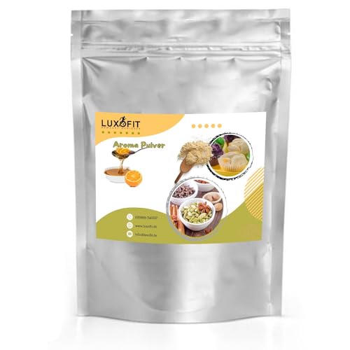 Luxofit Orangensirup Aroma | Geschmack | Flavour Pulver, Aromen für Küche und Gastronomie, Geschmacksverstärker, für Lebensmittel und Getränke geeignet, Made in Germany (500 g) von luxofit