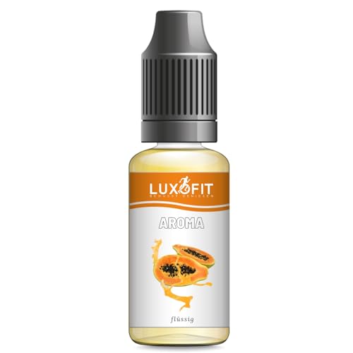 Luxofit Papaya Aroma flüssig, Hochwertige Küchenaromen, Geschmacksverfeinerung für Getränke und Lebensmittel, Vegan und Vegetarisch, Made in Germany, GMO-Frei (1 L), Orange von luxofit