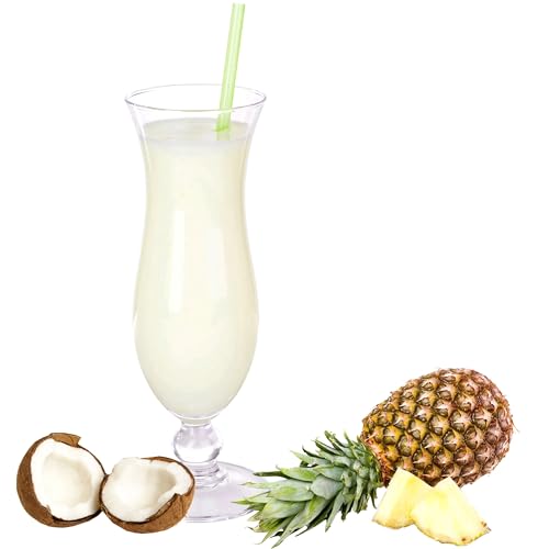 luxofit Pina Colada Süßmolke Drink Pulver mit Whey Protein, mit exotischem Geschmack, Molkepulver zum Selbermischen, Natürliche Farbstoffe, Proteinreiches Trinkpulver (333 g) von luxofit