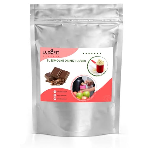 Luxofit Schoko Süßmolke Drink Pulver mit Whey Protein, Sporternährung, Nahrungsergänzungsmittel, Wellnessprodukte, Schokoladengetränk, schnelle und einfache Zubereitung (10 Kg) von luxofit
