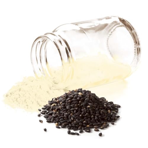 Luxofit Schwarzer Sesam Aroma Pulver, geeignet für Lebensmittel und Getränle, für private Küche und Gastronomie, Vegetarisch und Vegan, Made in Germany, GMO-Frei (1 Kg) von luxofit