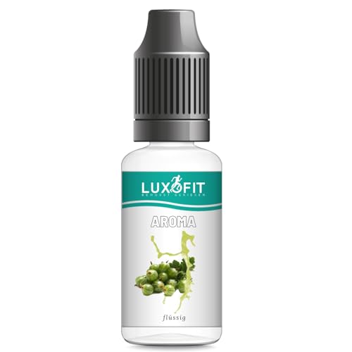 Luxofit Stachelbeeren Aroma flüssig, Aromatisierung von Getränken und Lebensmitteln, Aromen für private Küche und Gastronomie, Made in Germany, Vegetarisch und Vegan, GMO-Frei (1 L) von luxofit