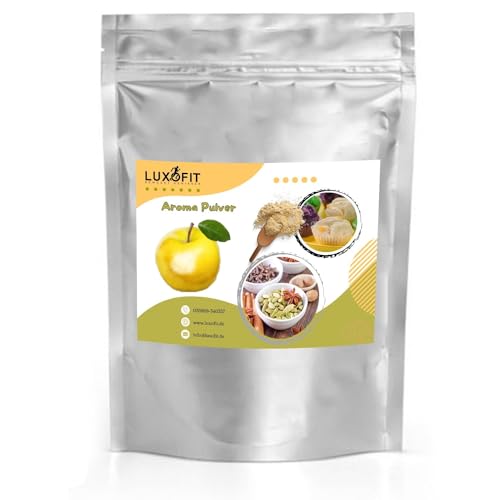 Luxofit Süßer Gelber Apfel Aroma Pulver, Aromen für Lebensmittel, Aromatisierung von Getränken, Vegetarisch und Vegan, ohne Allergene, Made in Germany, GMO-Frei (500 g) von luxofit