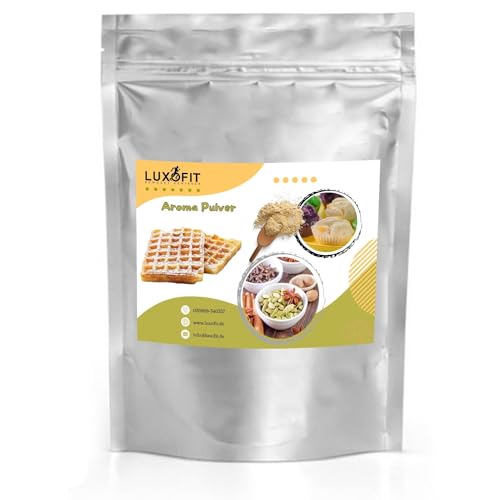 Luxofit Waffel Aroma Pulver, Lebensmittel und Getränke Aromatisieren, Vegetarisch und Vegan, Geschmacksverfeinerung, Made in Germany, private Küche und Gastronomie (1 Kg) von luxofit