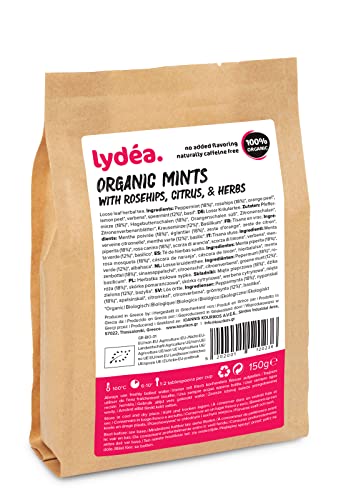 Lydea Bio-Kräutertee, Minze mit Hagebutte, Zitrusfrüchten und Kräutern, loser Kräutertee, 150 g Packung von lydéa