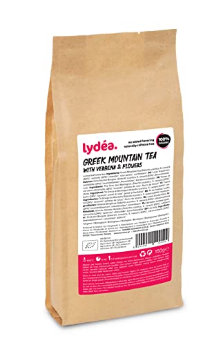 Lydea Griechischer Bio-Bergtee mit Verbena und Blüten, loser Kräutertee, 150 g Packung von lydéa