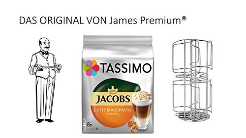 Tassimo Jacobs Typ Latte Macchiato Caramel+ James Premium® Ständer passend für 48 T-Disc von m