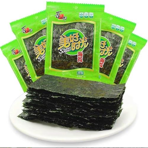 Knuspriger BIO Seetang Snack, Geröstete Seelagenblätter mit Sesam (18g - 6x3g) | Vegan, Ballaststoffreich & Fettarm | Perfekt als Reisbeilage, Büro-Snack oder Party-Knabberei von mafuse