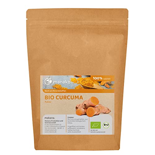 manako BIO Curcuma / Kurkuma Pulver, gemahlen, 500 g Beutel von manako