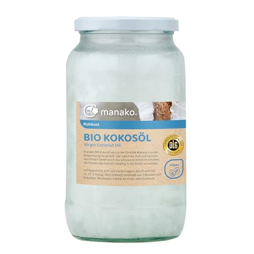manako BIO Kokosöl/ Kokosfett, nativ kaltgepresst, 900 ml Glas manako BIO Kokosöl/ Kokosfett, nativ kaltgepresst, 900 ml Glas von manako