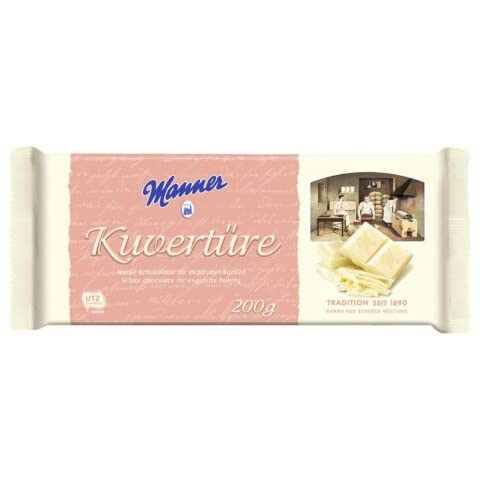 Kuvertüre Weisse Schokolade 200g von manner