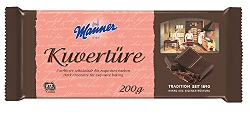 Manner - Kuvertüre Zartbitter - 1 st von manner