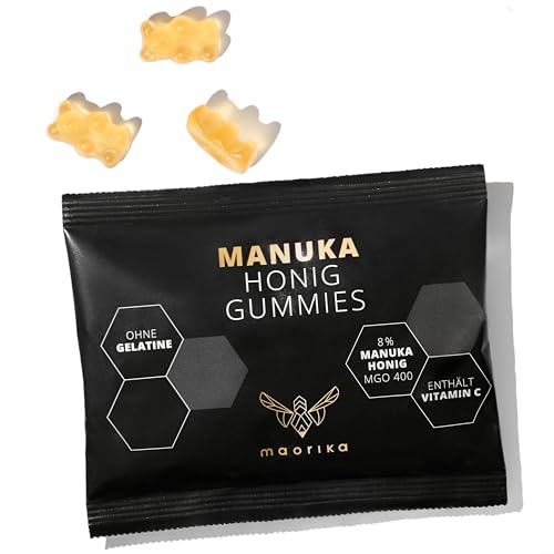 maorika - Manuka GUMMIES mit Manuka Honig MGO 400 + Vitamin C und ohne Gelatine - 100g maorika - Manuka GUMMIES mit Manuka Honig MGO 400 + Vitamin C und ohne Gelatine - 100g von maorika