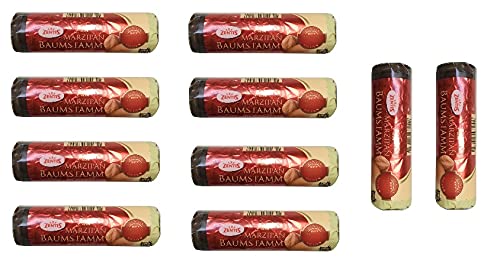 10 x Zentis Edelmarzipan Baumstamm a 100g Orginal Marzipan mit Schokolade überzogen von marzipan