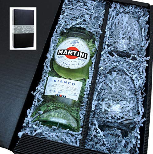 Martini Bianco 14,4% 0,75l mit 2 Gläsern in Geschenkkarton von"meinglas24" von meinglas24