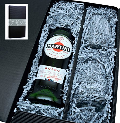 Martini Rosso 14,4% 0,75l mit 2 Gläsern in Geschenkkarton von"meinglas24" von meinglas24