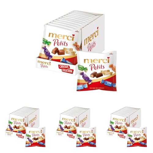 merci Petits Chocolate Collection – 4 x 12 x 125g (48 x 125g) – Mix aus nicht gefüllten und gefüllten Schokoladen-Spezialitäten von merci Petits