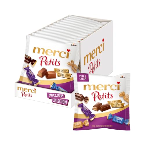 merci Petits Milk and Cream Collection – 12 x 125g – Mix aus nicht gefüllten und gefüllten Schokoladen-Spezialitäten merci Petits Milk and Cream Collection – 12 x 125g – Mix aus nicht gefüllten und gefüllten Schokoladen-Spezialitäten von merci Petits