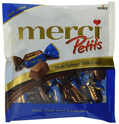 merci Petits helle Sahne – Feine Pralinen aus edler Sahneschokolade - kleines Dankeschön für jedermann – (4 x 125g Beutel) von merci Petits