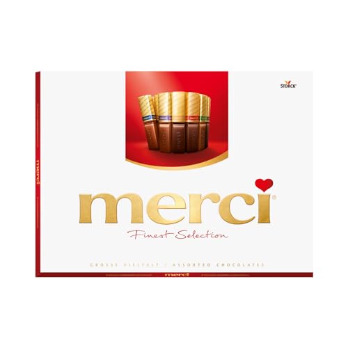 merci Finest Selection Große Vielfalt – 1 x 675g – Gefüllte und nicht gefüllte Schokoladen-Spezialitäten von merci