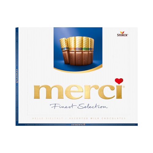 merci Finest Selection Helle Vielfalt – 1 x 250g – Gefüllte und nicht gefüllte Schokoladen-Spezialitäten von merci