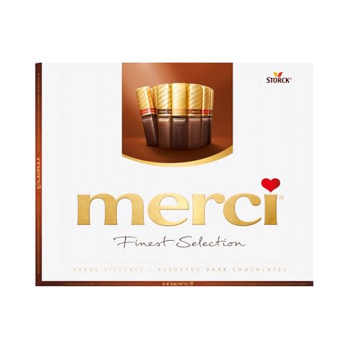 merci Finest Selection Herbe Vielfalt – 1 x 250g – Gefüllte und nicht gefüllte Schokoladen-Spezialitäten von merci