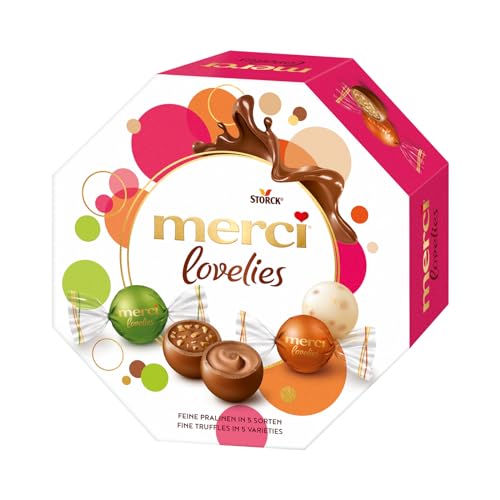 merci lovelies Classic – 1 x 185g – Pralinenmischung mit gefüllten Schokoladen-Spezialitäten von merci lovelies