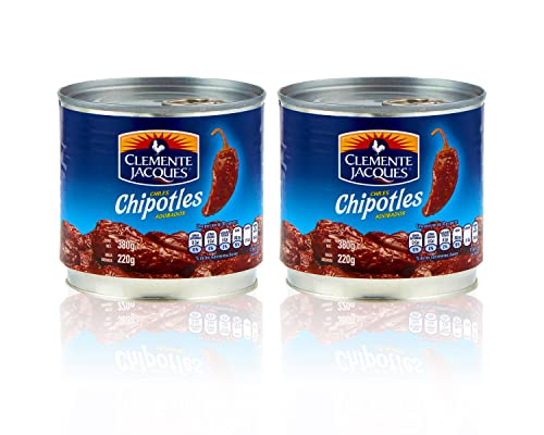 Chipotle Chili in Adobo Sauce - Chipotle in Adobo von Clemente Jacques (Pack von 2) je 380gr von mexhaus