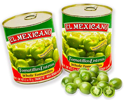 Ganze Grüne Tomaten Dose - (Pack von 2) je 767g Tomatillos Enteros von El Mexicano - perfekt für Salsa Verde von mexhaus