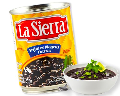 La Sierra Ganze Schwarze Bohnen Dose 560g - ganze Bohnen fertig zum servieren, mexikanische baked beans - frijoles negros enteros von mexhaus