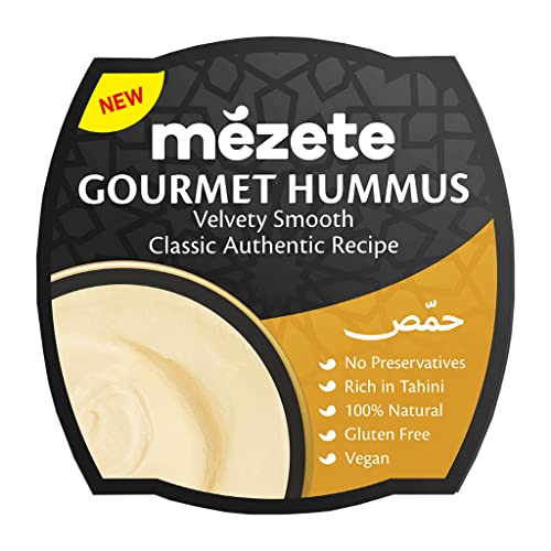MEZETE - Gourmet Hummus Natur | Cremiger Hummus nur aus natürlichen Zutaten. Orientalischer Hummus aus Jordanien. Ideal zu Fladenbrot, als Dip uvm. | Glutenfrei & vegan | Inhalt: 215g MEZETE - Gourmet Hummus Natur | Cremiger Hummus nur aus natürlichen Zutaten. Orientalischer Hummus aus Jordanien. Ideal zu Fladenbrot, als Dip uvm. | Glutenfrei & vegan | Inhalt: 215g von mézete
