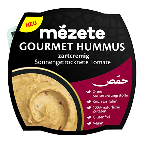 Mezete Jordanischer Original Hummus mit Sonnengetrockneten Tomaten – Vegan & Glutenfrei 1x 215g Mezete Jordanischer Original Hummus mit Sonnengetrockneten Tomaten – Vegan & Glutenfrei 1x 215g von mézete