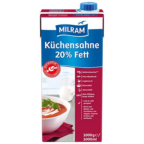 Küchensahne 20% Fett - 6x 1 l Faltschachtel Milram Küchensahne 20% Fett - 6x 1 l Faltschachtel Milram von milram
