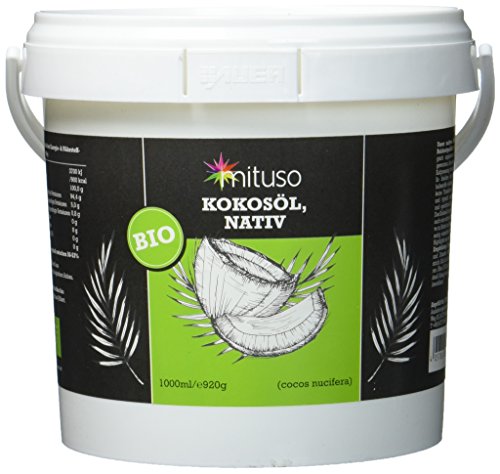 mituso Bio Kokosöl, nativ, 1er Pack (1 x 1000 ml) im Eimer von mituso