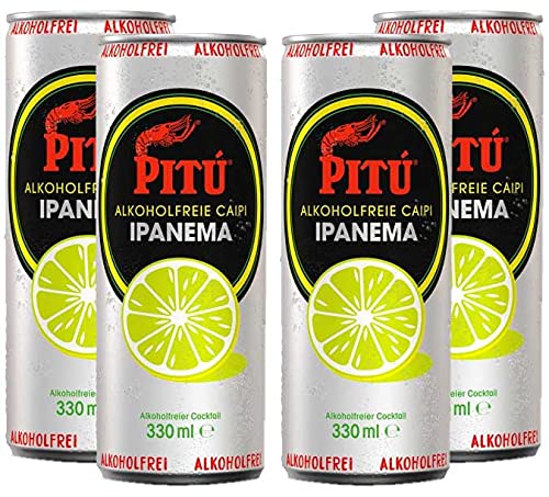 Pitu Ipanema 4er Set alkoholfreier fertig Cocktail 4x 0,33L ready to drink ohne Alkohol inklusive Pfand EINWEG von Mixcompany