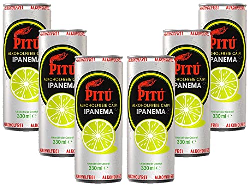 Pitu Ipanema 6er Set alkoholfreier fertig Cocktail 6x 0,33L ready to drink ohne Alkohol inklusive Pfand EINWEG von Mixcompany
