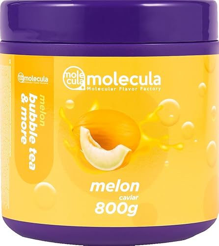 Popping Boba Molecularer Kaviar für Bubble Tea Nahrungsergänzungsmittel 100% Vegan und Glutenfrei Bobas ohne künstliche Farbstoffe Perlen 800 g Melone von molecula molecula Molekularna Fabryka Samku