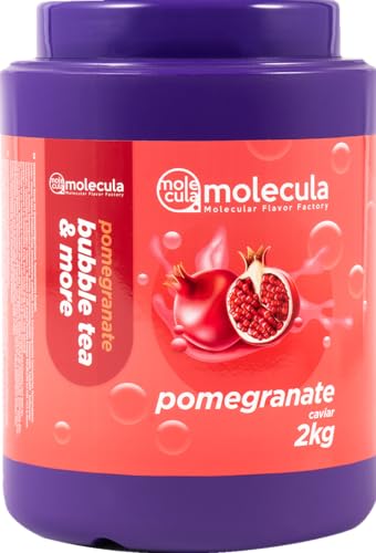 Original Popping Boba Fruchtperlen für Bubble Tea - 2 kg - alle Geschmacksrichtungen - Ohne künstliche Farbstoffe, echte Fruchtsäfte - Weniger Zucker - 100% Vegan und Glutenfrei (Granatapfel) von molecula molecula Molekularna Fabryka Samku