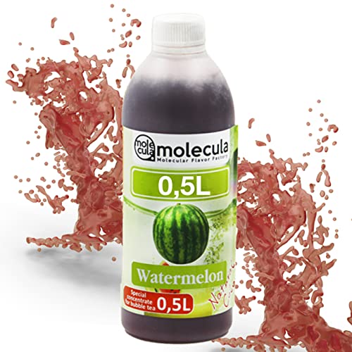 Sirup für Bubble Tea 0,5 l Wassermelone | Getränke sirup Konzentrat 500 ml | 100% vegan, glutenfrei, ohne künstliche Farbstoffe | Fruchtsirup für Bubbletea|Getränkesirup | für Desserts | von molecula molecula Molekularna Fabryka Samku