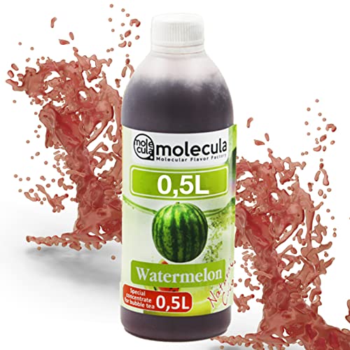 Sirup für Bubble Tea 0,5 l Wassermelone | Getränke sirup Konzentrat 500 ml | 100% vegan, glutenfrei, ohne künstliche Farbstoffe | Fruchtsirup für Bubbletea|Getränkesirup | für Desserts | von molecula molecula Molekularna Fabryka Samku