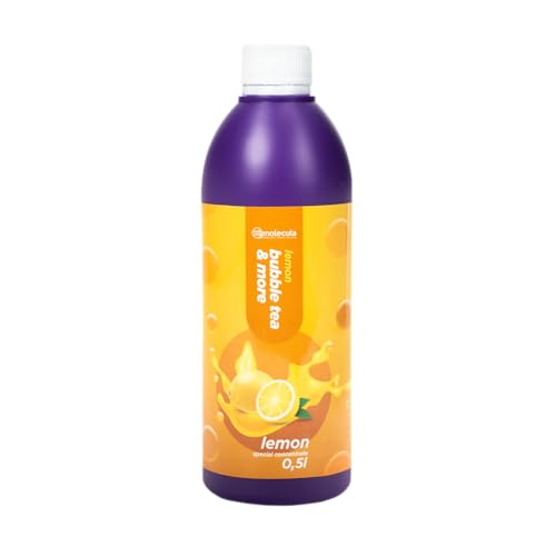 Sirup für Bubble Tea 0,5 l Zitrone | Getränke sirup Konzentrat 500 ml | 100% vegan, glutenfrei, ohne künstliche Farbstoffe | Fruchtsirup für Bubbletea|Getränkesirup | für Desserts | von molecula molecula Molekularna Fabryka Samku