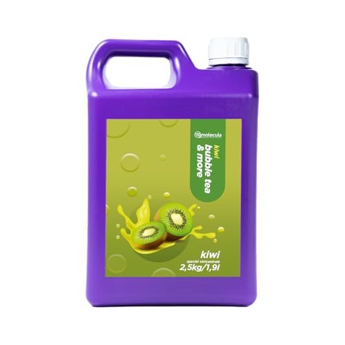 Sirup für Bubble Tea 2,5 kg - 1900 ml | Kiwi | Getränke sirup Konzentrat 1,9l | 100% vegan, glutenfrei, ohne künstliche Farbstoffe | Fruchtsirup für Bubbletea|Getränkesirup | für Desserts | von molecula molecula Molekularna Fabryka Samku