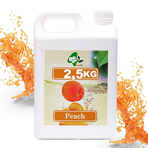 Sirup für Bubble Tea 2,5 kg - 1900 ml | Pfirsich | Getränke sirup Konzentrat 1,9l | 100% vegan, glutenfrei, ohne künstliche Farbstoffe | Fruchtsirup für Bubbletea|Getränkesirup | für Desserts | von molecula molecula Molekularna Fabryka Samku