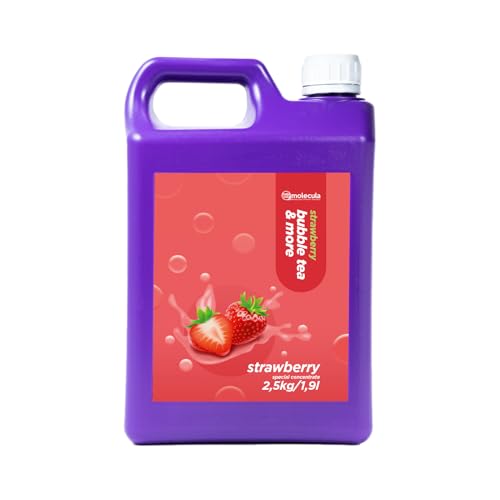 Sirup BoboQ Früchte Nahrungsergänzungsmittel Obst Für Bubble Tea Erdbeere Boba Bobas 2,5kg 1900 ml von molecula molecula Molekularna Fabryka Samku