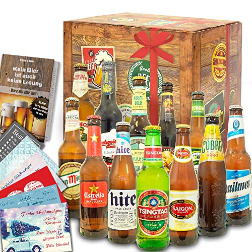 12x Bier aus aller Welt / 12er Bier Geschenkset/Bier Box Geburtstag Mann von monatsgeschenke.de