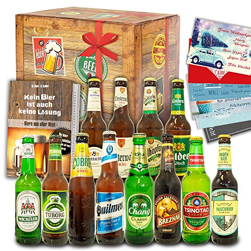 12x Bier aus aller Welt & Deutschland / 12 Flaschen Bier/Geburtstags Set von monatsgeschenke.de