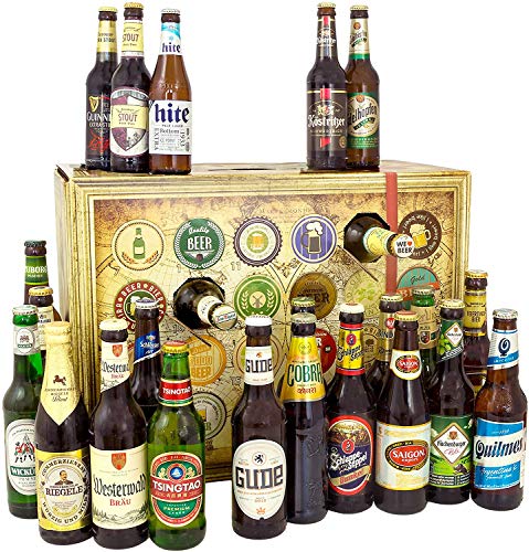 24 Biere aus aller Welt + Deutschland/Bierpaket/Geschenkidee Geburtstag von monatsgeschenke.de